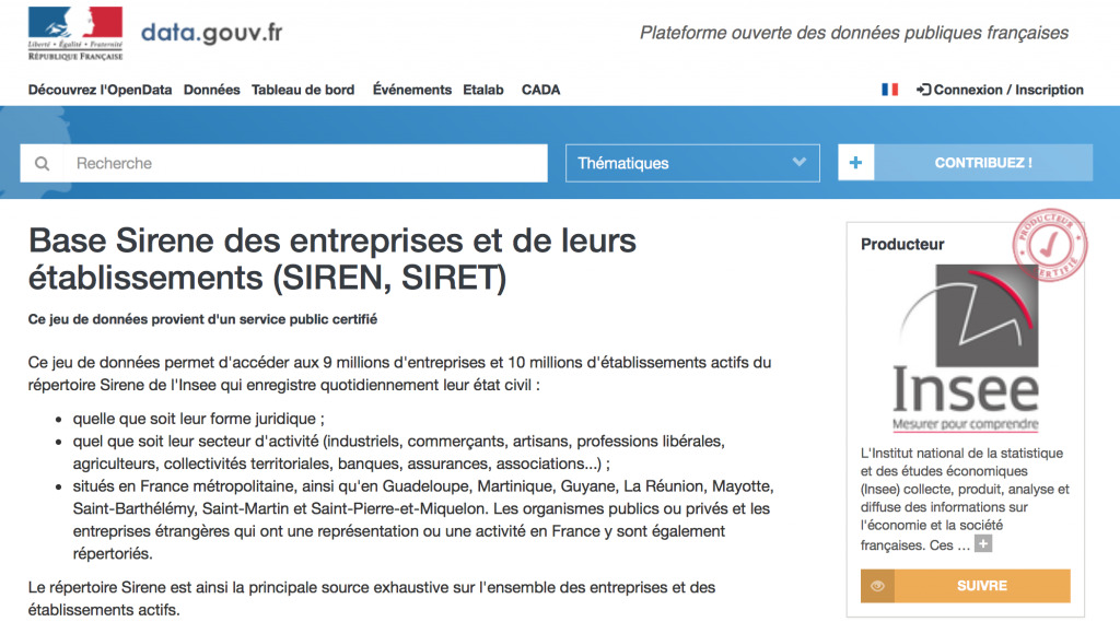 Base sirene open data